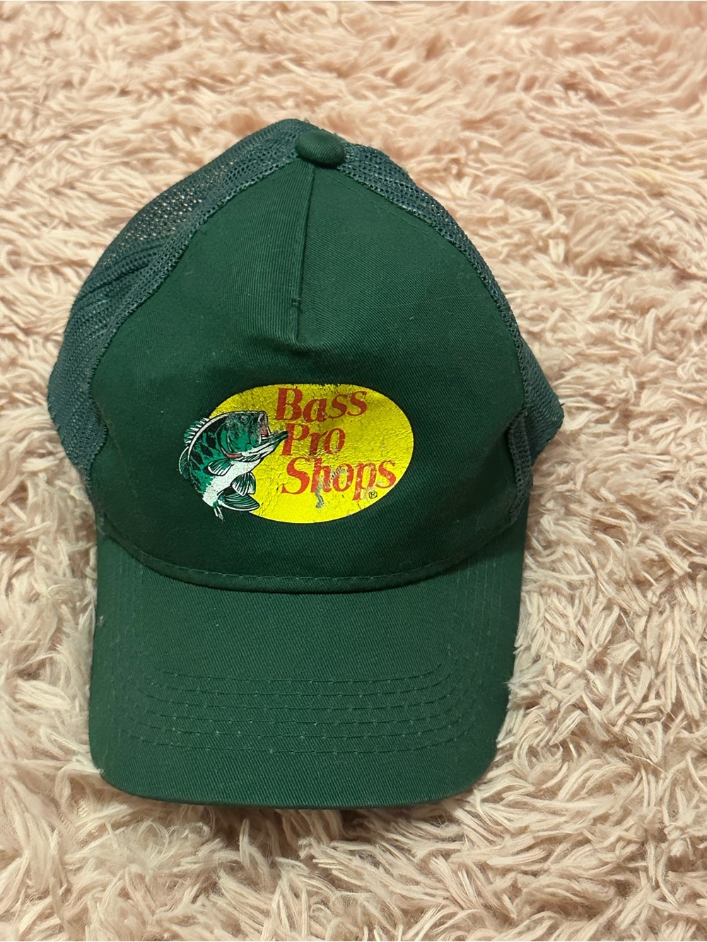 Bass Pro Shops Green Youth Mesh Cap with Logo Patch